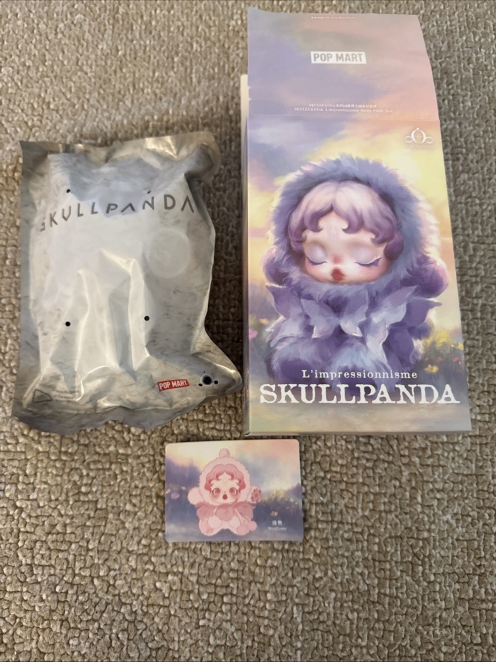 POP MART x Skullpanda L'impressionnisme Plush Doll Confirmed Figure Toy - Mist